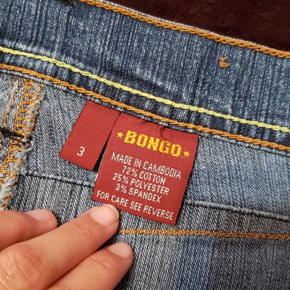 Vintage Y2K BONGO Faded Distressed Denim Low-Rise Mini Jean Skirt - Picture 5 of 8